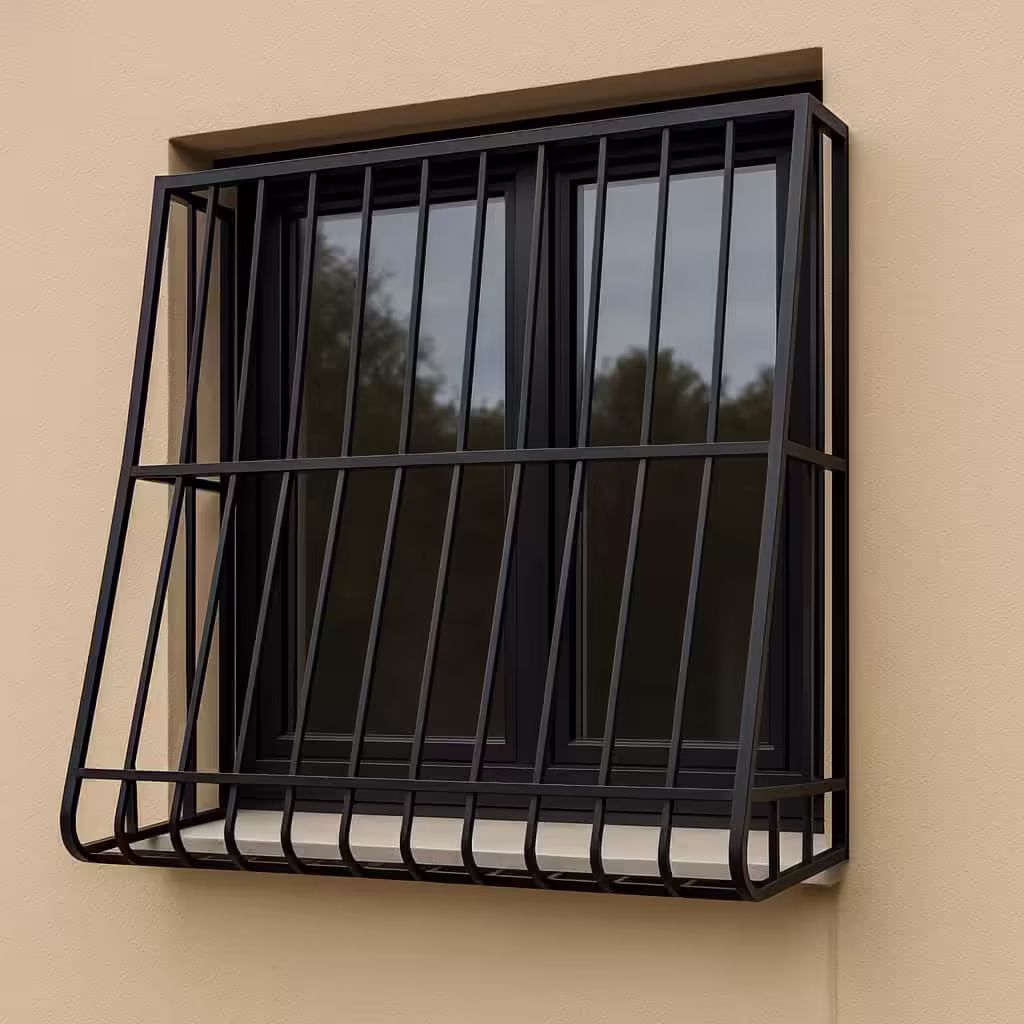 جزئیات حفاظ پنجره مدل سبدی ارکیده با فضای جاگلدانی