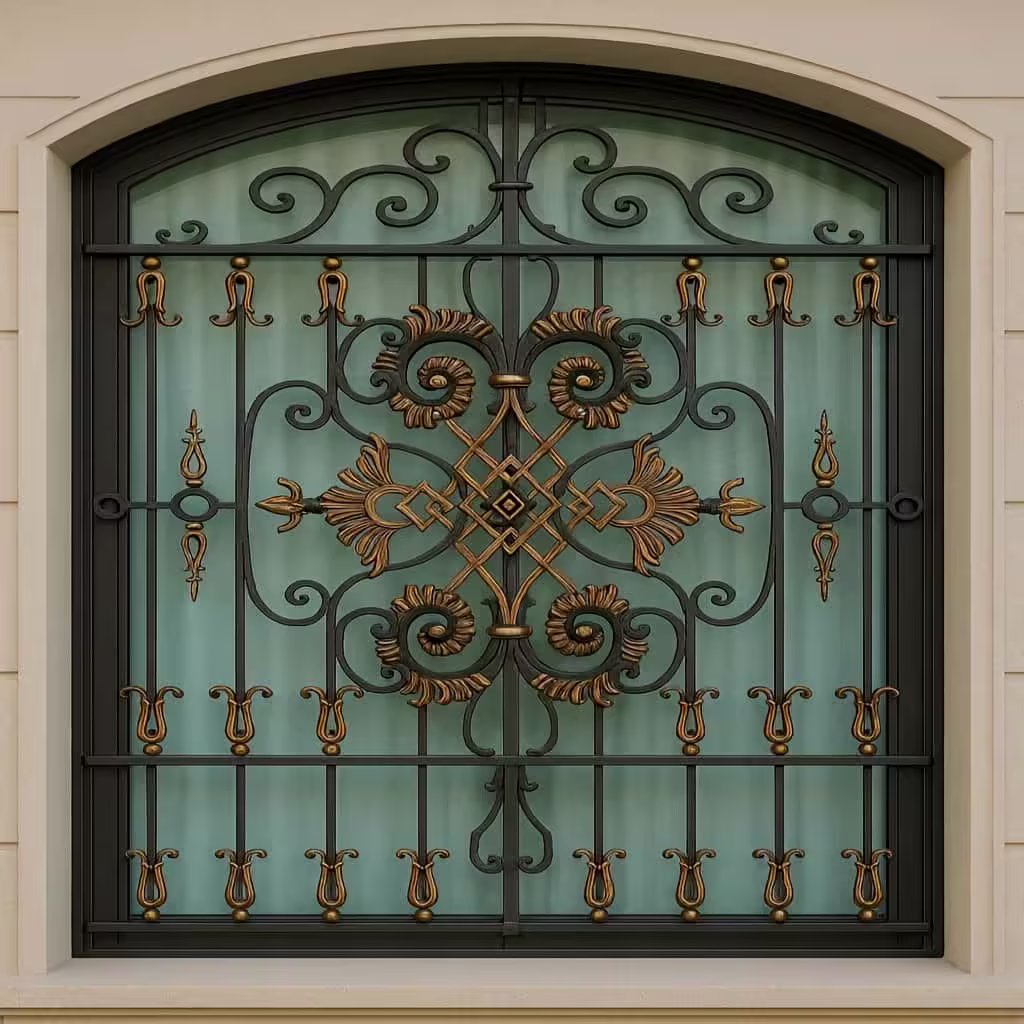 حفاظ پنجره مدل لاله در نمای ساختمان