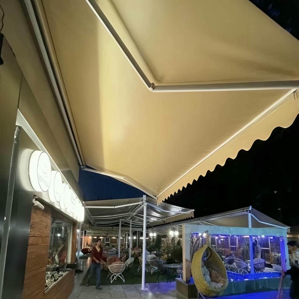 نصب سایبان برقی مغازه در فشم