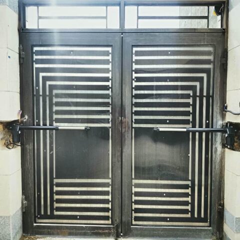 جک بازویی درب پارکینگ دو لنگه