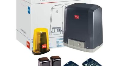 درب برقی پارکینگ ریلی با ریل فلزی مقاوم