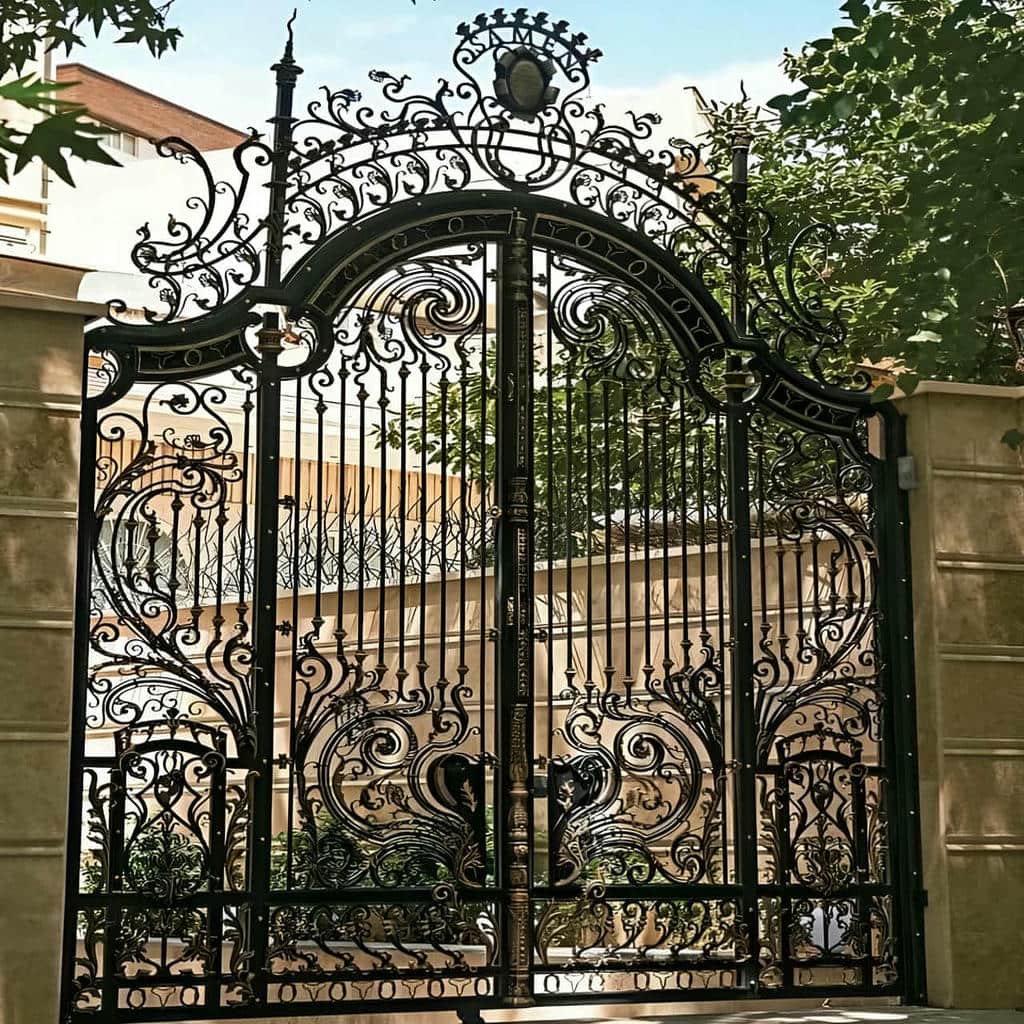 درب پارکینگ ساده آهنی قاب دار با پوشش ضدزنگ مقاوم