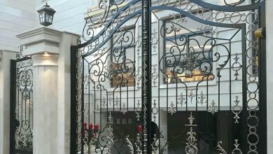 درب حیاط شاسی سنگین با پروفیل فلزی مقاوم