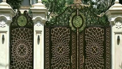درب پارکینگ ریلی با ریل زمینی با رنگ مشکی مات