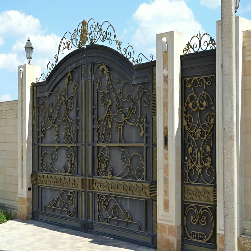 درب حیاط ریلی ماشین رو با مسیر حرکت افقی