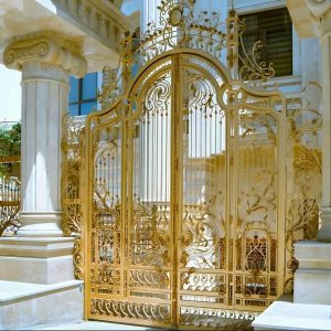 درب ویلایی شیشه خور فریم آهنی با شیشه مات