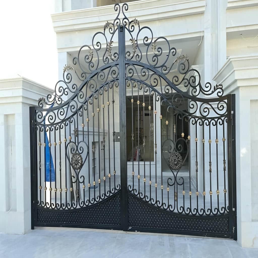 درب پارکینگ کتیبه دار کلاسیک تمام پوشیده برای حریم بیشتر