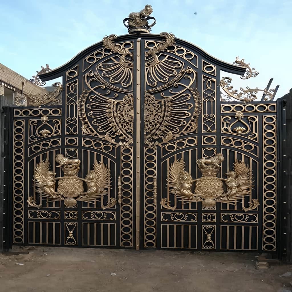 درب حیاط آهنی نفررو مناسب ورودی حیاط خانه
