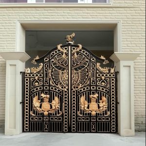 درب پارکینگ ماشین رو عریض با رنگ مشکی مات