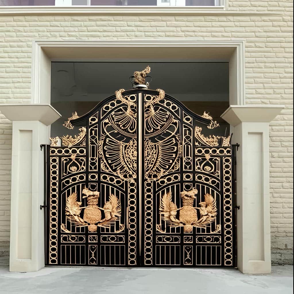 درب پارکینگ ماشین رو عریض با رنگ مشکی مات