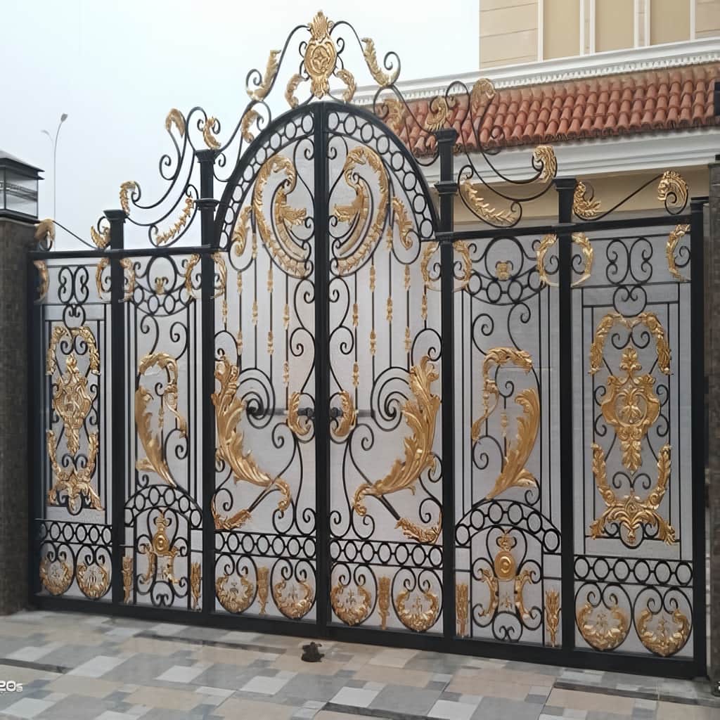 درب پارکینگ پروفیلی ساده با خطوط عمودی مرتب