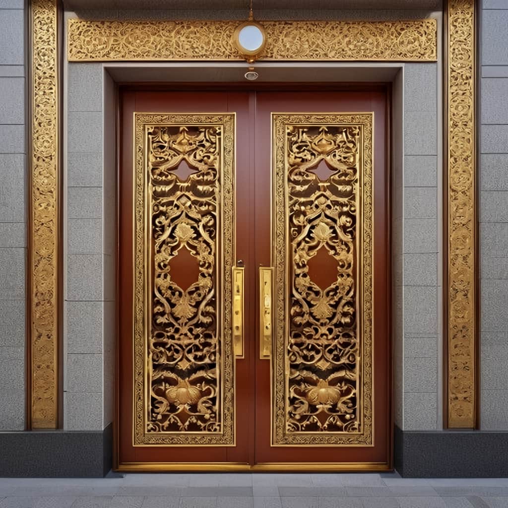 درب حیاط ورودی جنوبی با بدنه آهنی پوشیده