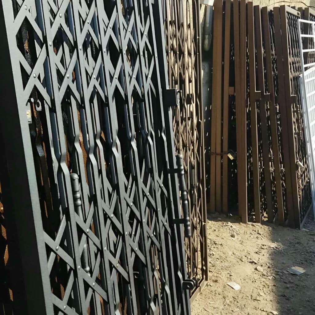 نرده آکاردئونی فلزی مناسب امنیت ورودی پروژه نوساز