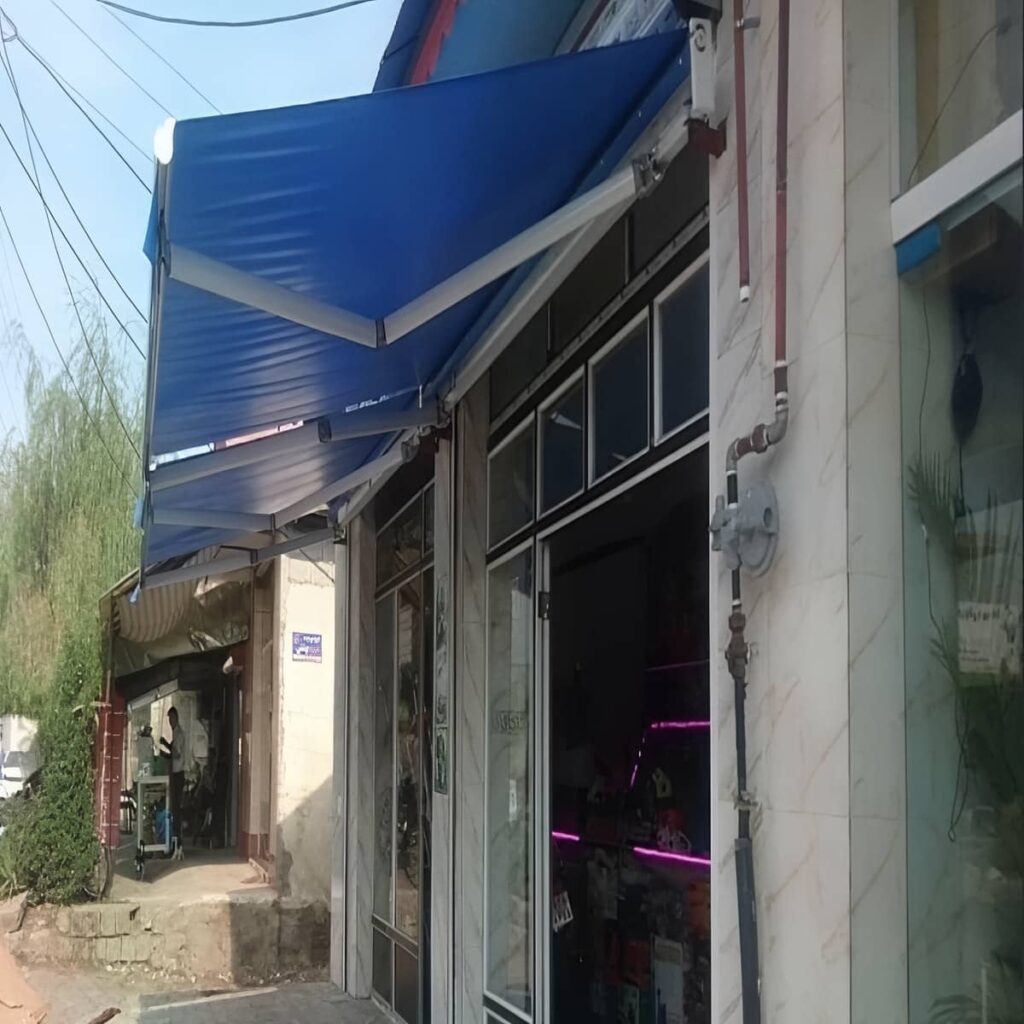 سایبان اتوماتیک بازویی برای فضای پرتردد سایبان اتوماتیک بازویی برای فضای پرتردد