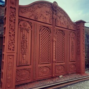 درب پارکینگ با رنگ هماهنگ برای امنیت ورودی