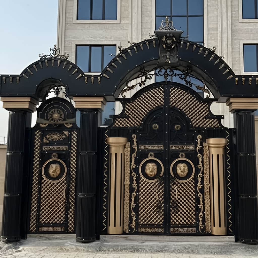 درب لوکس ویلا با قفل مدرن مناسب کنترل دسترسی