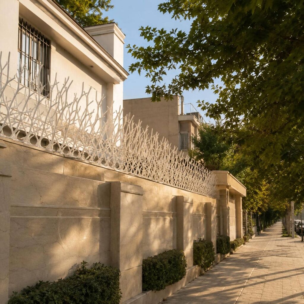 نرده روی دیوار ارومیه طرح مدرن