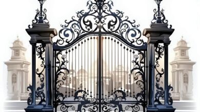 درب حیاط فلزی استان خراسان شمالی با طراحی ویلایی