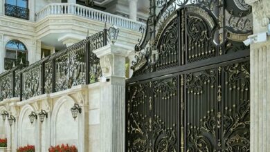 درب حیاط فلزی استان زنجان نمای ویلایی