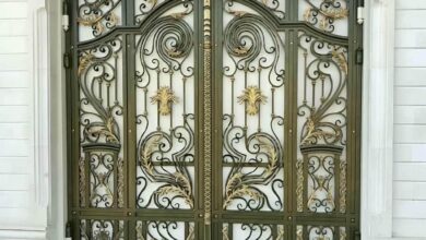 درب حیاط فلزی زنجان نمای ویلایی